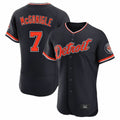 Trusc D.Tigers #7 Kevin McGonigle Player Navy Limited Elite Home Game Stitched Jerseys