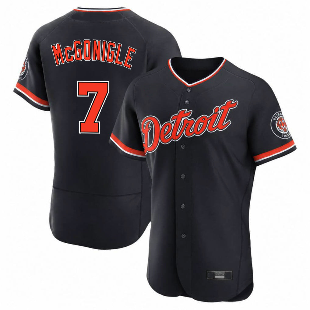 Trusc D.Tigers #7 Kevin McGonigle Player Navy Limited Elite Home Game Stitched Jerseys