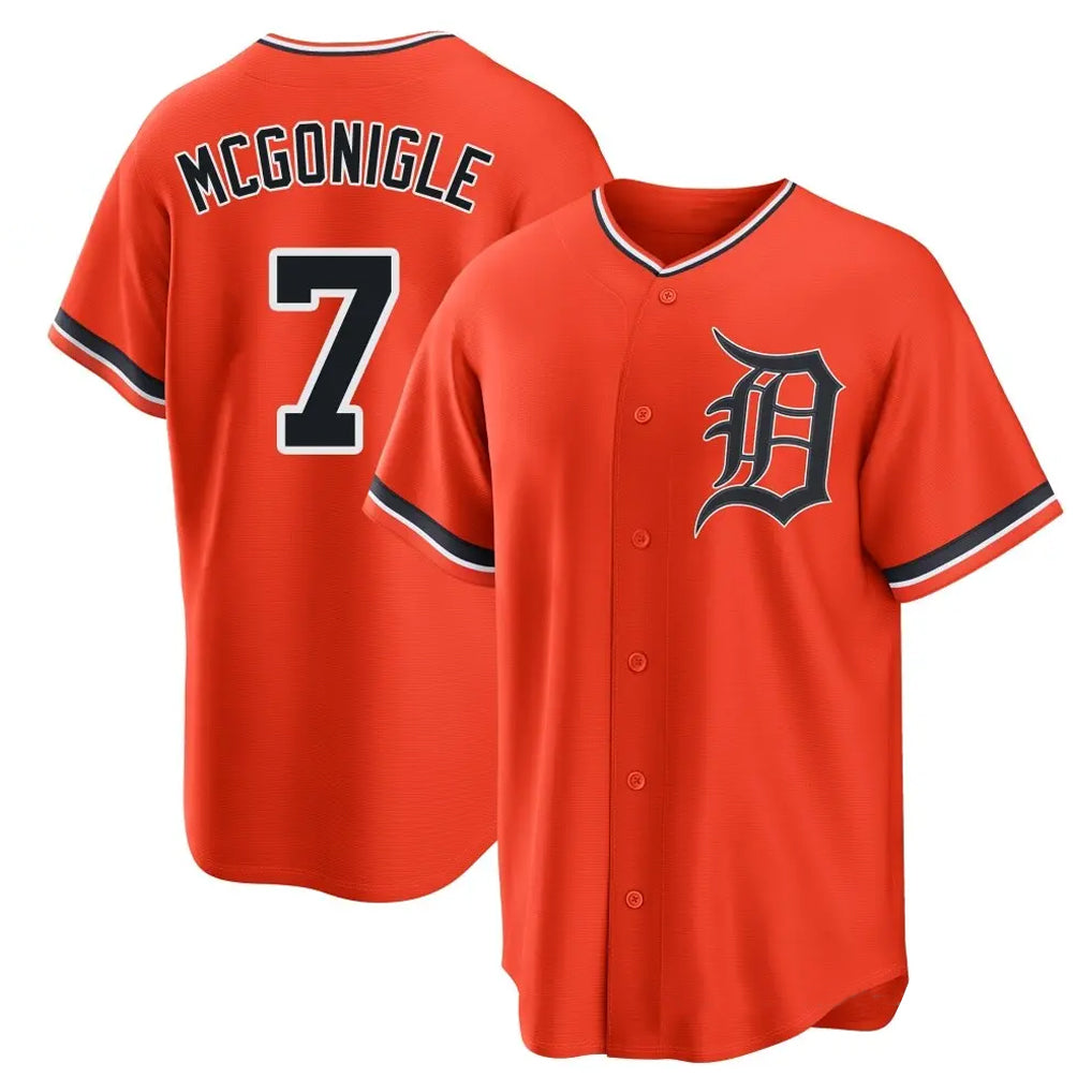 Trusc D.Tigers #7 Kevin McGonigle Player Orange Home Game Stitched Jerseys