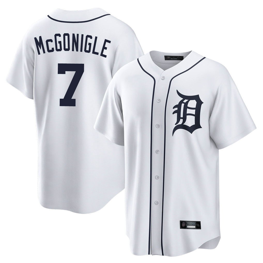 Trusc D.Tigers #7 Kevin McGonigle Player White Home Game Stitched Jerseys