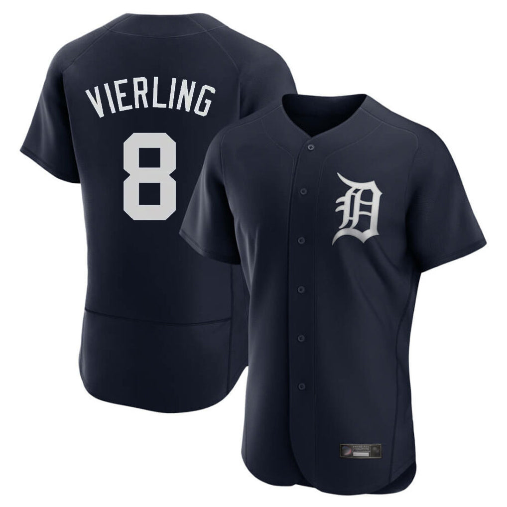 Trusc D.Tigers #8 Matt Vierling Player Navy Limited Elite Home Stitched Jerseys