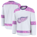 Trusc D.Red wings White 2024 Hockey Fights Cancer Practice Jerseys