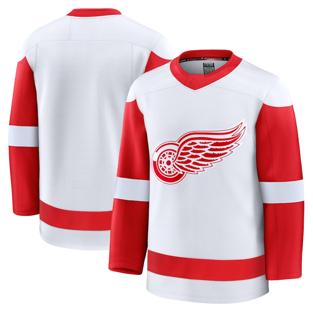Trusc D.Red wings White Away Premium Jerseys
