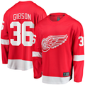 Trusc D.Red wings #36 John Gibson Red Home Breakaway Jerseys