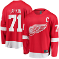 Trusc D.Red wings #71 Dylan Larkin Branded Red Captain Home Breakaway Jerseys