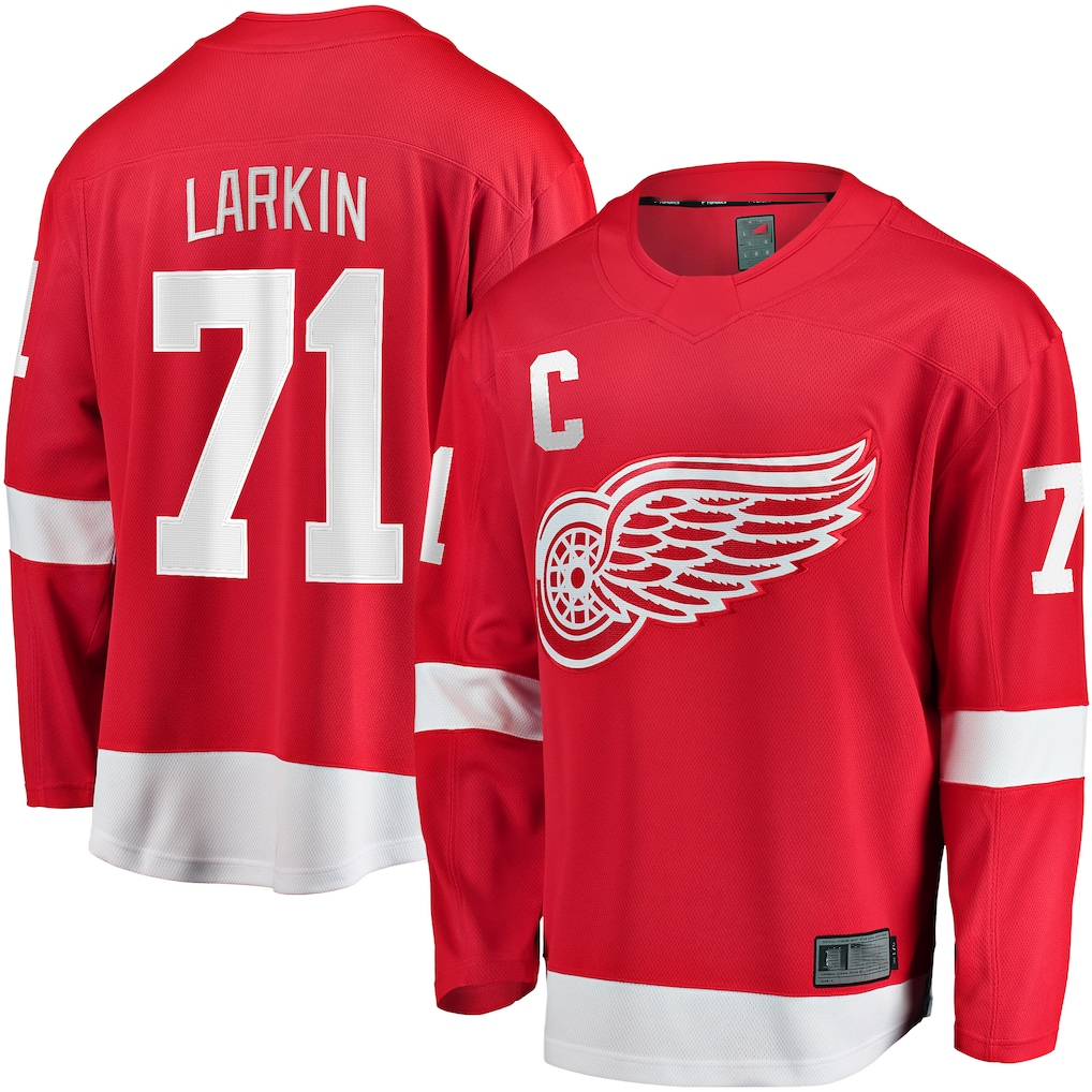 Trusc D.Red wings #71 Dylan Larkin Red 2023-24 Captain Breakaway Player Jerseys