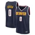 Trusc D.Nuggets #0 Christian Braun Navy Fast Break Replica Jerseys - Icon Edition
