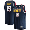 Trusc D.Nuggets #15 Nikola Jokic Navy Fast Break Player Jerseys - Icon Edition