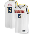 Trusc D.Nuggets #15 Nikola Jokic White Fast Break Player Jerseys - Association Edition