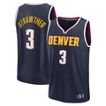 Trusc D.Nuggets #3 Julian Strawther Navy Fast Break Replica Player Jerseys - Icon Edition