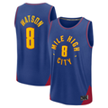 Trusc D.Nuggets #8 Peyton Watson Blue Fast Break Replica Player Jerseys - Statement Edition