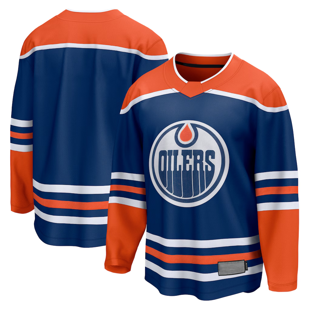 Trusc E.Oilers Royal Home Breakaway Blank Jerseys