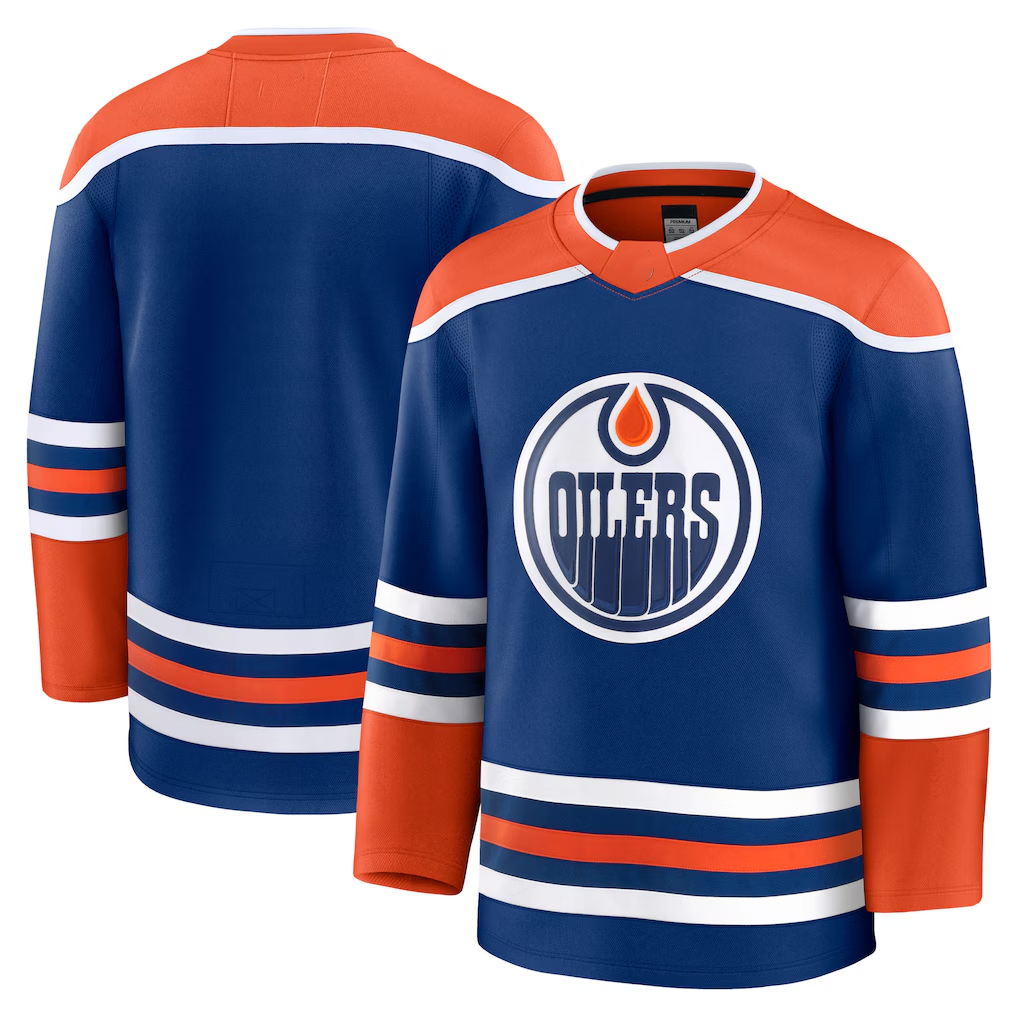Trusc E.Oilers Royal Home Premium Jerseys