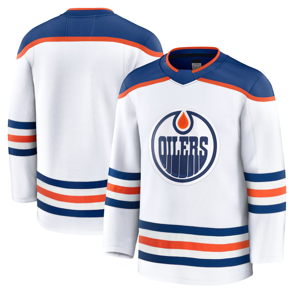 Trusc E.Oilers White Away Premium Jerseys