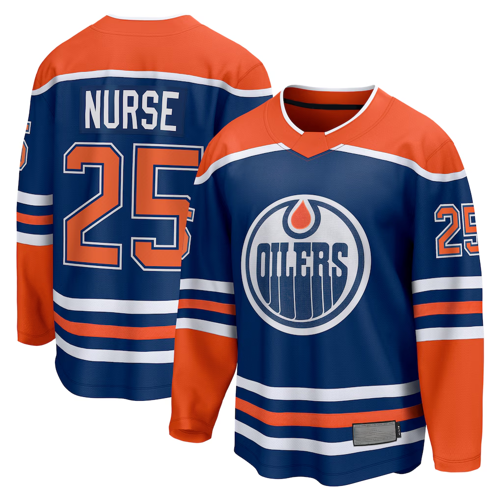Trusc E.Oilers #25 Darnell Nurse Royal Home Breakaway Player Jerseys