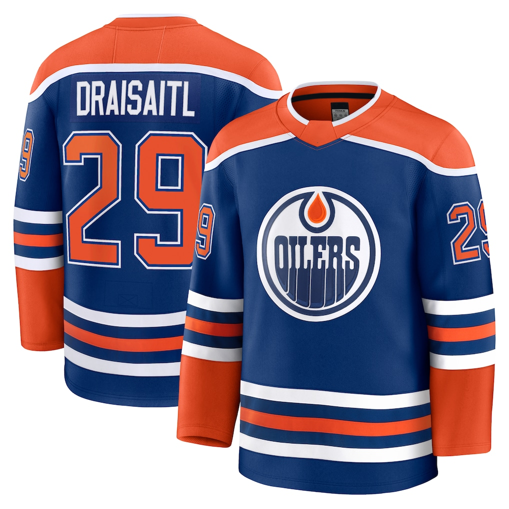 Trusc E.Oilers #29 Leon Draisaitl Royal Home Premium Jerseys