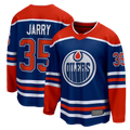 Trusc E.Oilers #35 Tristan Jarry Royal Home Premier Breakaway Player Jerseys