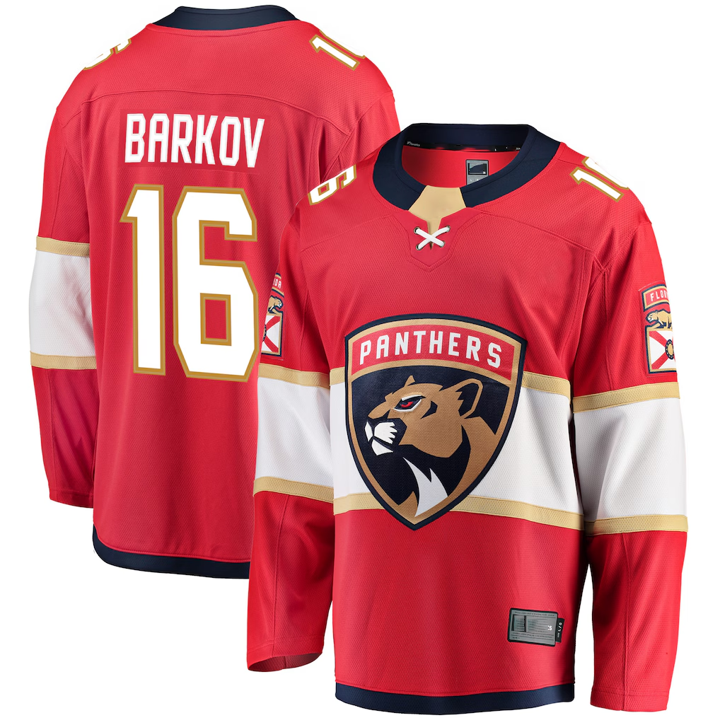 Trusc F.Panthers #16 Aleksander Barkov Red Breakaway Jerseys