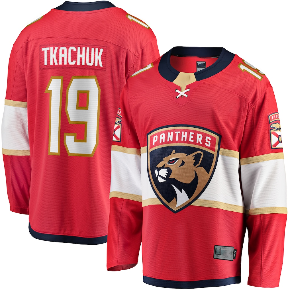 Trusc F.Panthers #19 Matthew Tkachuk Red Home Breakaway Player Jerseys