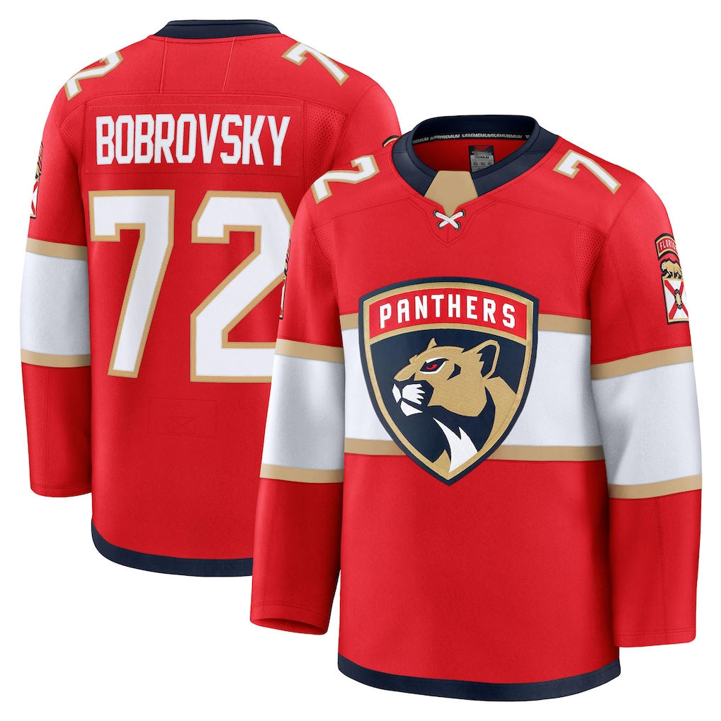 Trusc F.Panthers #72 Sergei Bobrovsky Red Premium Jerseys