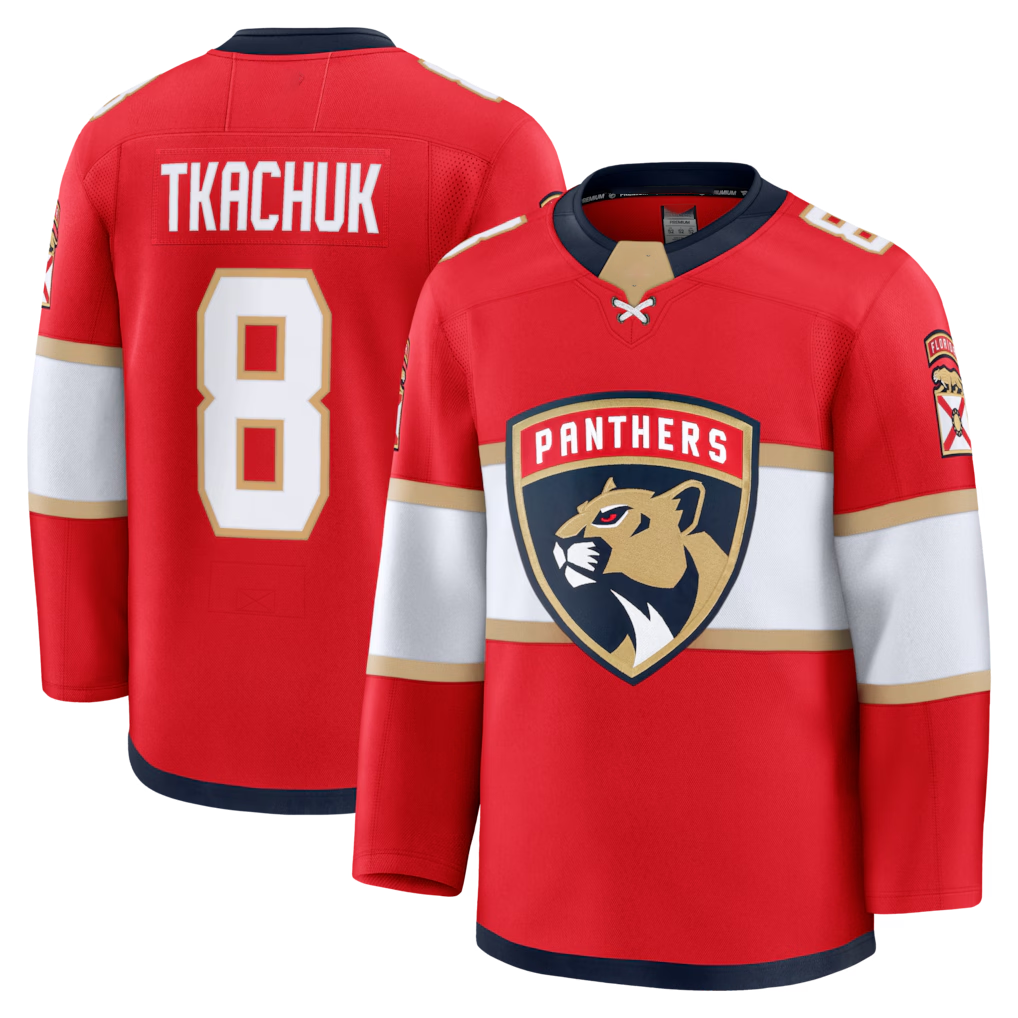 Trusc F.Panthers #8 Brady Tkachuk Red Home Premium Jerseys