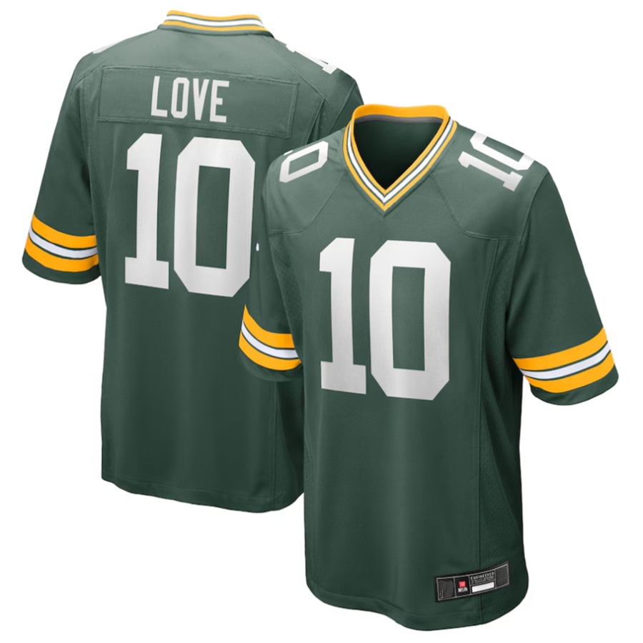 Trusc GB.Packers #10 Jordan Love Player Green Game Stitched Jerseys