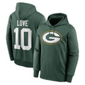 Trusc GB.Packers #10 Jordan Love Player Green Therma Hoodie Game Stitched Jerseys