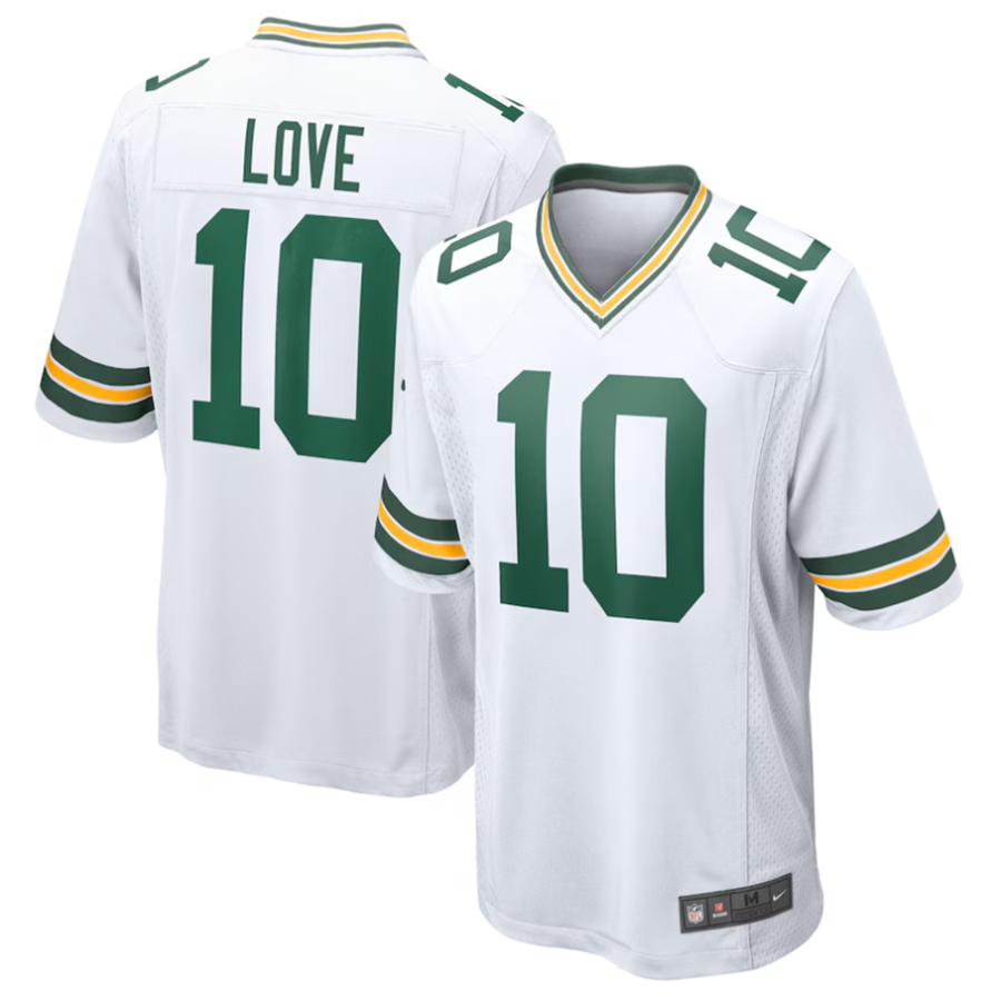 Trusc GB.Packers #10 Jordan Love Player White Replica Game  Stitched Jerseys