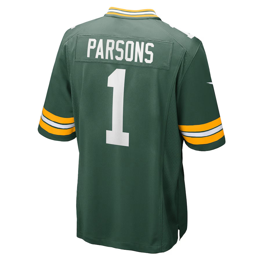Trusc GB.Packers #1 Micah Parsons Player Green Home Game Stitched Jerseys
