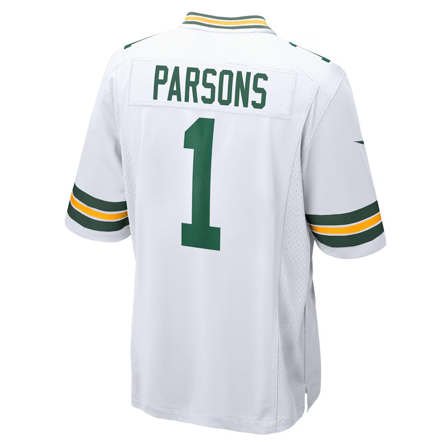 Trusc GB.Packers #1 Micah Parsons Player White Home Game Stitched Jerseys
