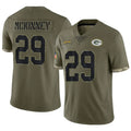 Trusc GB.Packers #29 Xavier McKinney Player Salute To Service Olive Stitched Jerseys