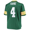 Trusc GB.Packers #4 Brett Favre Mitchell & Ness Green Big & Tall Retired Player Replica Stitched Jerseys