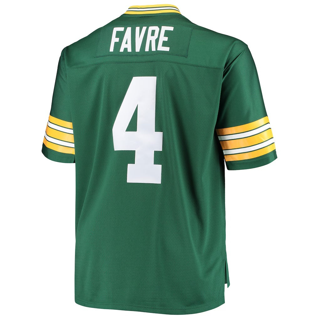 Trusc GB.Packers #4 Brett Favre Mitchell & Ness Green Big & Tall Retired Player Replica Stitched Jerseys