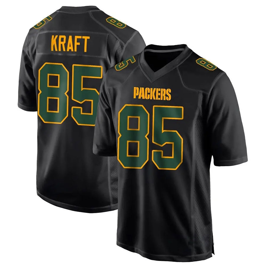Trusc GB.Packers #85 Tucker Kraft Player Black Fashion Game Stitched Jerseys