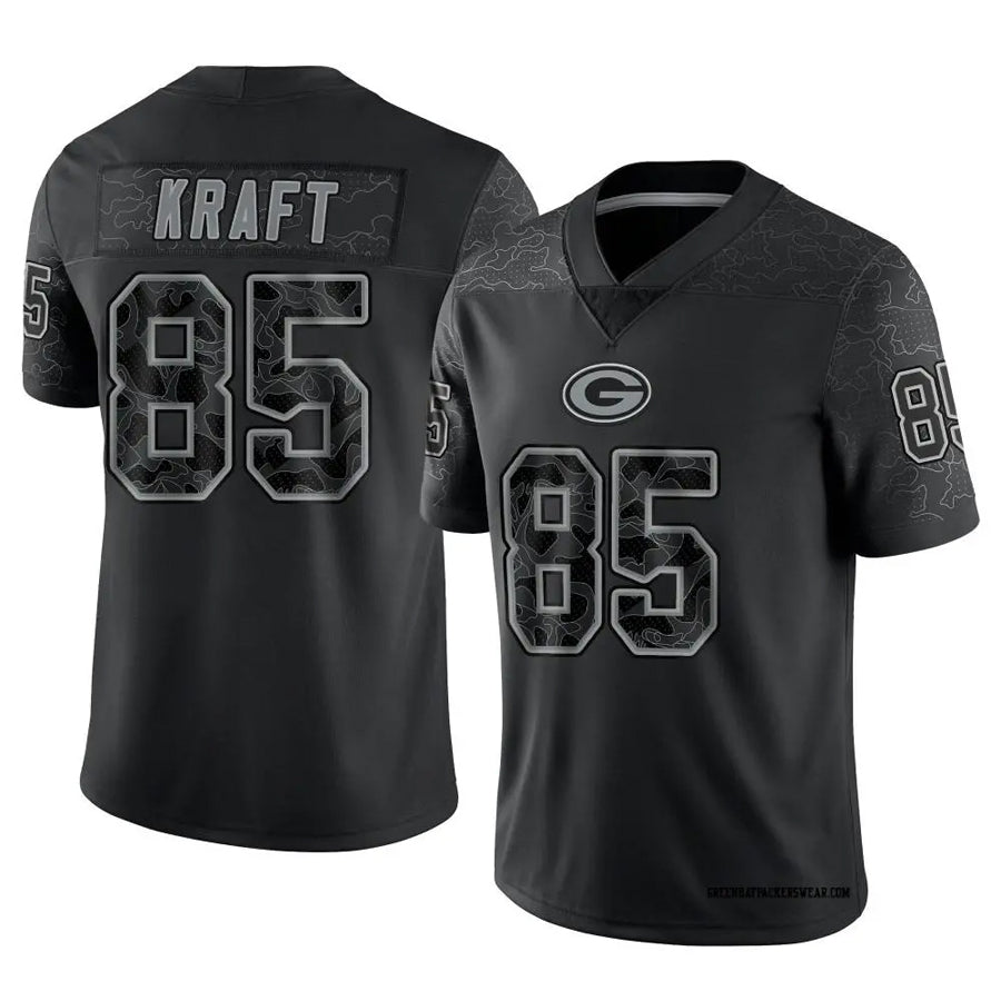 Trusc GB.Packers #85 Tucker Kraft Player Black RFLCTV Limited Stitched Jerseys