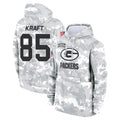 Trusc GB.Packers #85 Tucker Kraft Player Camo Salute To Service Hoodies Game Stitched Jerseys