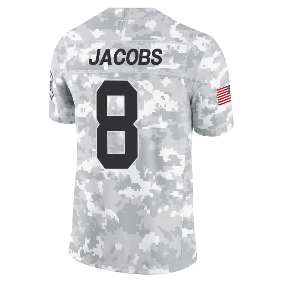 Trusc GB.Packers #8 Josh Jacobs Player Limited Arctic Camo Salute to Service Stitched Jerseys