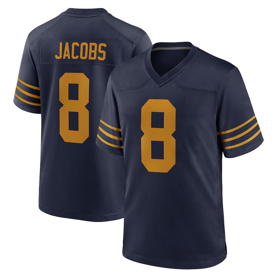 Trusc GB.Packers #8 Josh Jacobs Player Navy The 1923 Classic Game Stitched Jersey