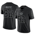 Trusc GB.Packers #92 Reggie White Player Black REFLECTIVE Limited Stitched Jerseys