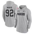 Trusc GB.Packers #92 Reggie White Player Gray Hoodies Game Stitched Jerseys