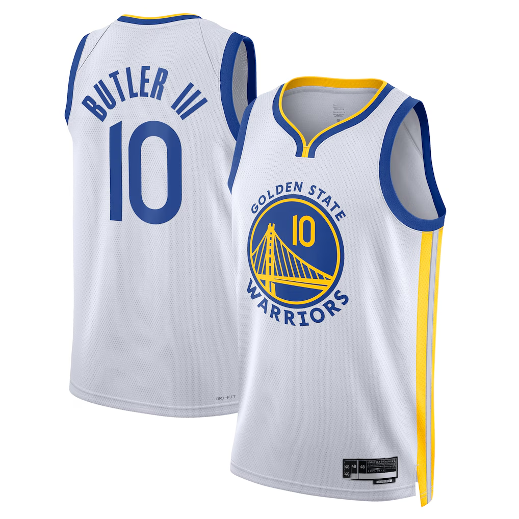 Trusc G.State Warriors #10 Jimmy Butler III White Swingman Jerseys - Association Edition