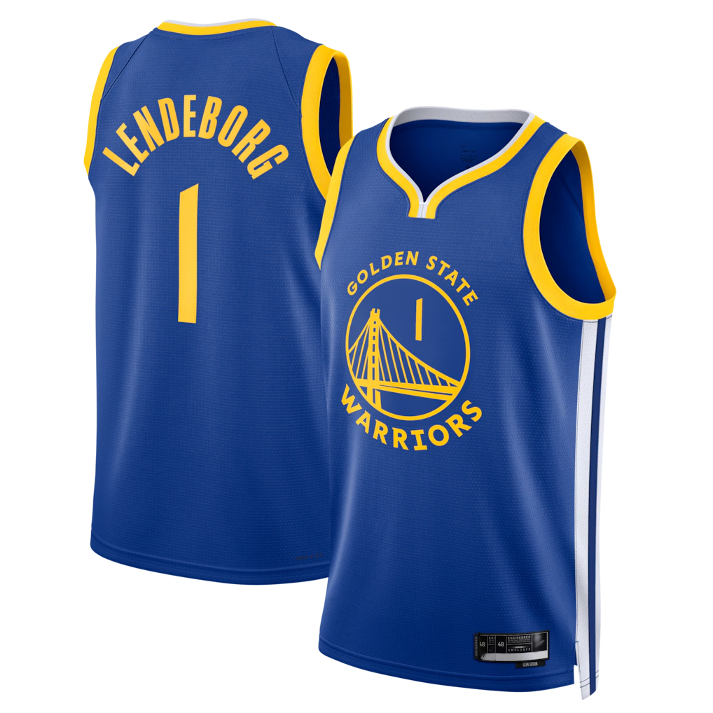 Trusc G.State Warriors #1 Yaxel Lendeborg Royal Swingman Jerseys - Icon Edition