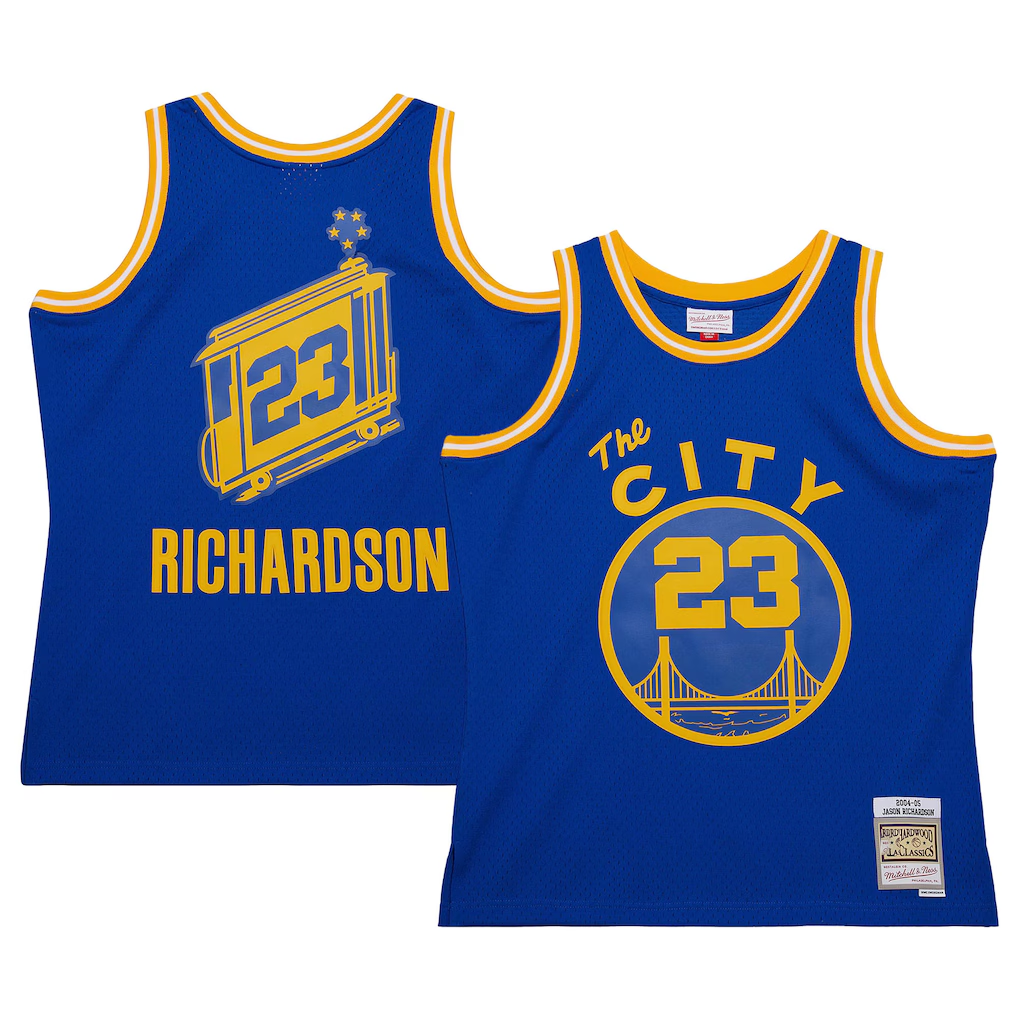 Trusc G.State Warriors #23 Jason Richardson Mitchell & Ness Royal 200405 Hardwood Classics Swingman Jerseys