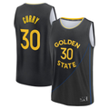 Trusc G.State Warriors #30 Stephen Curry Black Fast Break Replica Player Jerseys - Statement Edition