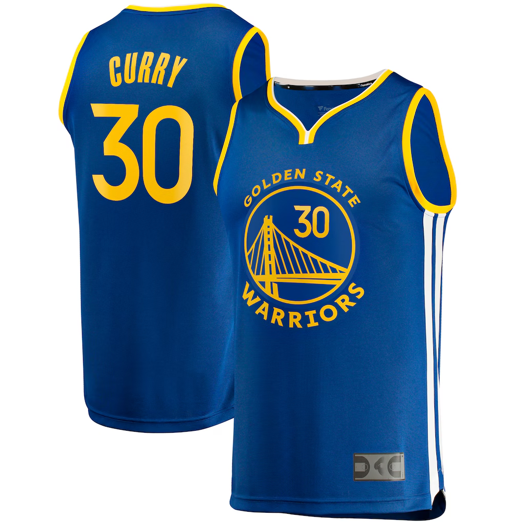 Trusc G.State Warriors #30 Stephen Curry Royal Big & Tall Fast Break Player Jerseys - Icon Edition