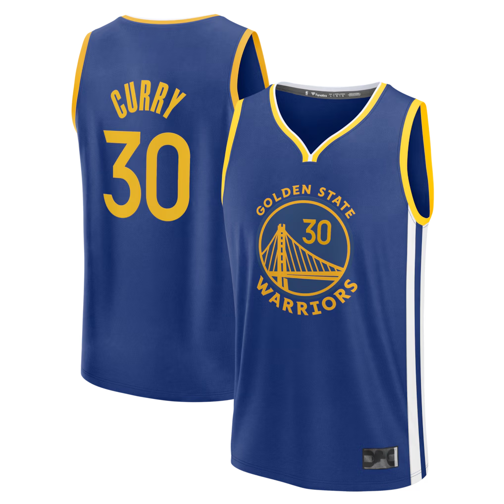 Trusc G.State Warriors #30 Stephen Curry Royal Fast Break Replica Jerseys - Icon Edition