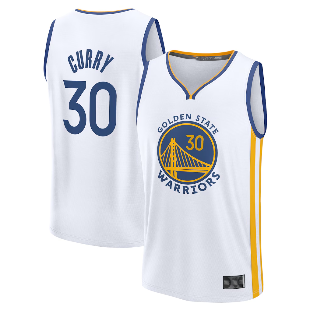 Trusc G.State Warriors #30 Stephen Curry White Swingman Jerseys-Association Edition