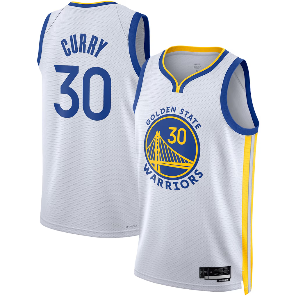 Trusc G.State Warriors #30 Stephen Curry White Swingman Jerseys - Association Edition