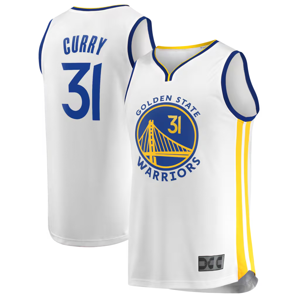 Trusc G.State Warriors #31 Seth Curry White Fast Break Replica Player Jerseys - Association Edition