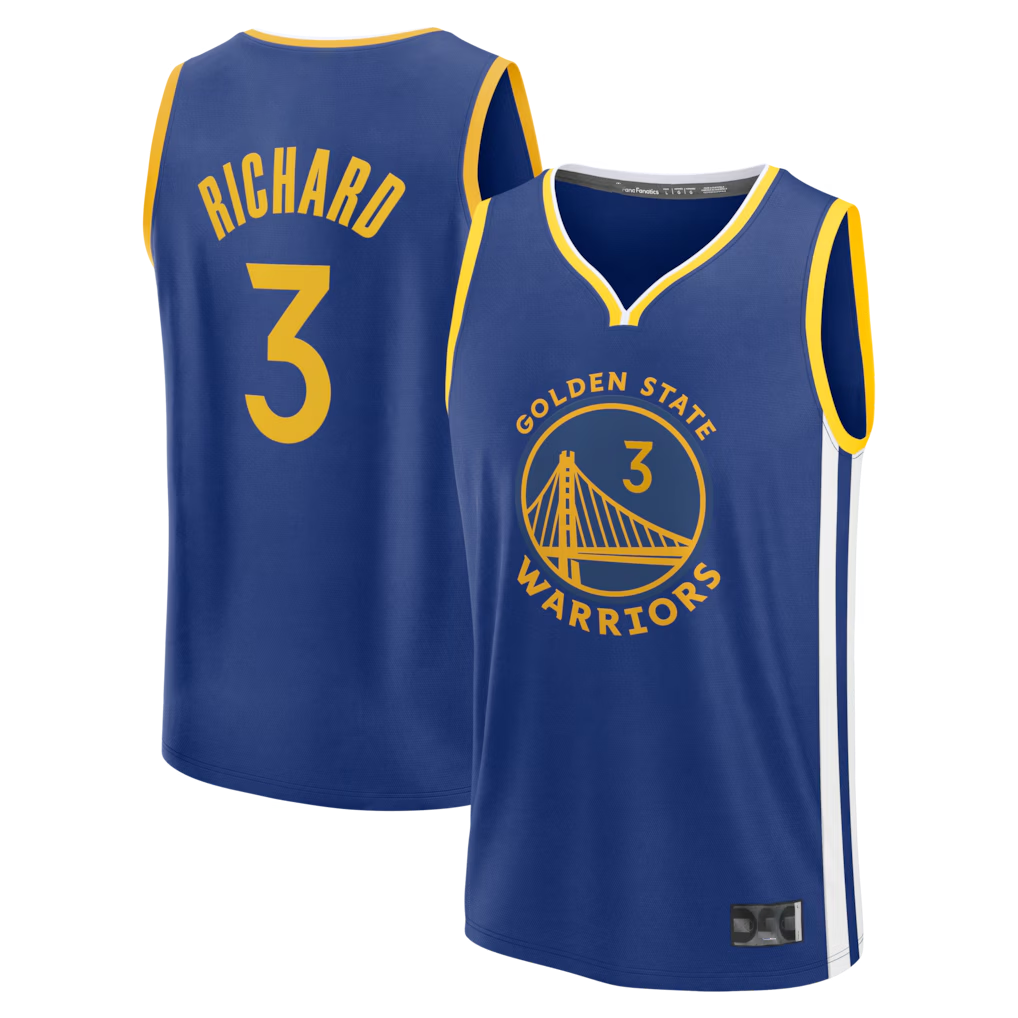 Trusc G.State Warriors #3 Will Richard Blue Fast Break Replica Jerseys - Icon Edition